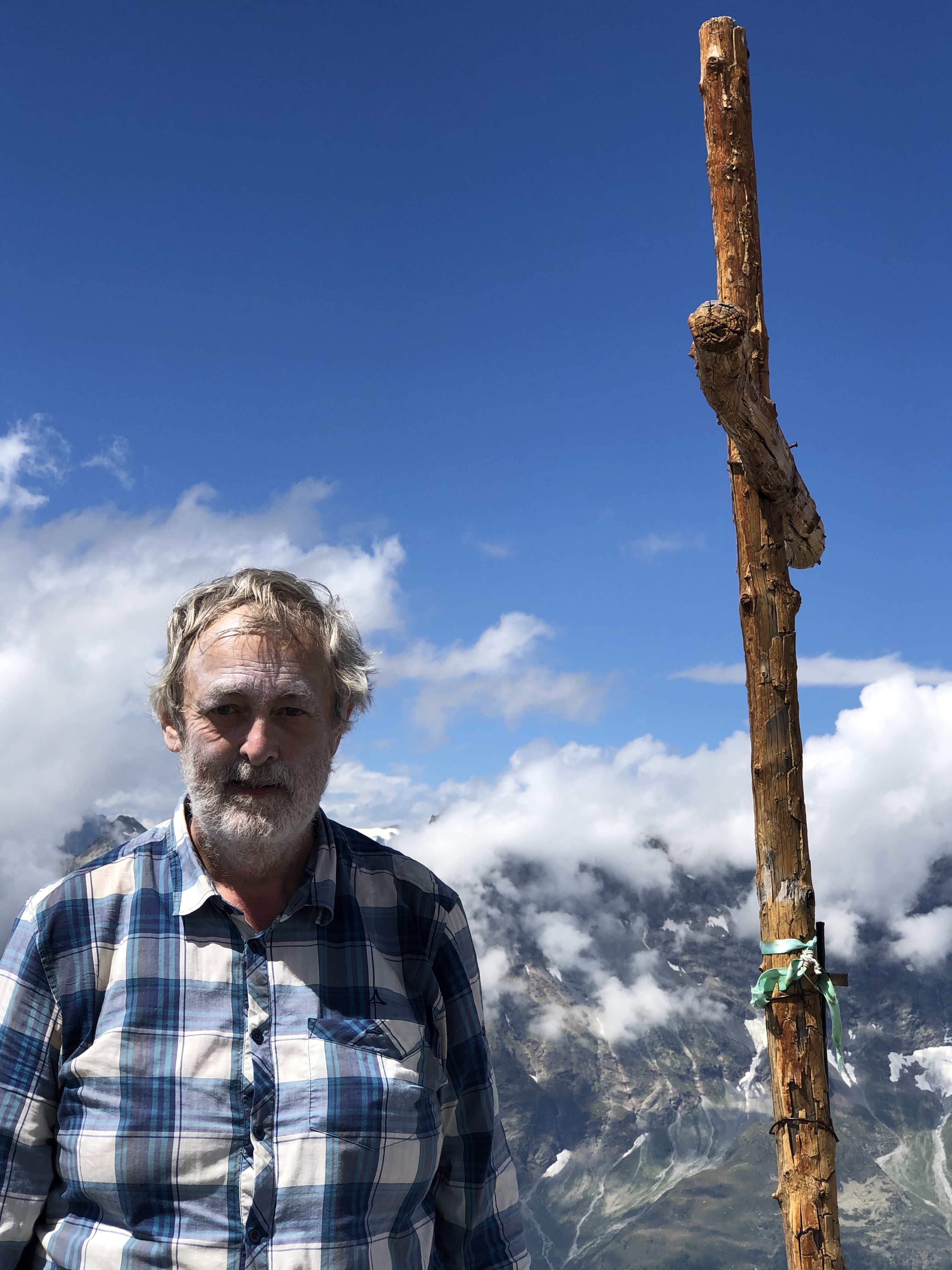 Hermann Marxer auf dem Monte Roisetta (3324m)